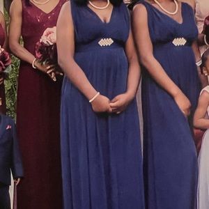 Navy Blue Jr Bridemaids Dress